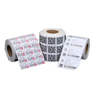 Kertas Tahan Air Qr Hs Barcode Warna Acak Roll Stiker Label Printing