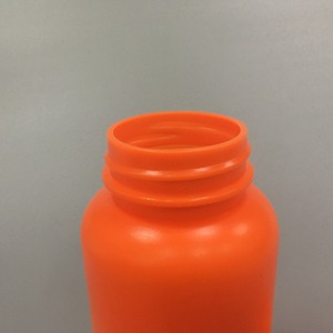 250ml Rotonda Arancione Di Plastica HDPE Bottiglie di Pillola Integratore - Product Image 3