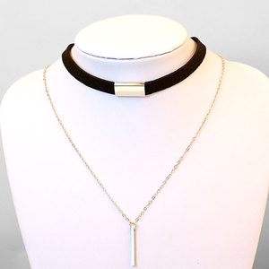 Mode <span class=keywords><strong>Rose</strong></span> D'or De <span class=keywords><strong>Tatouage</strong></span> Collier de Velours Grand Alliage Collier Ras Du <span class=keywords><strong>Cou</strong></span> Plaqué Or Pour Les Femmes - Product Image 3