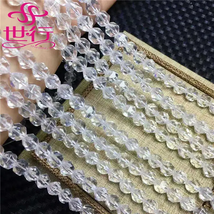 6mm Top quality Faceted White crystal beads for jewelry making