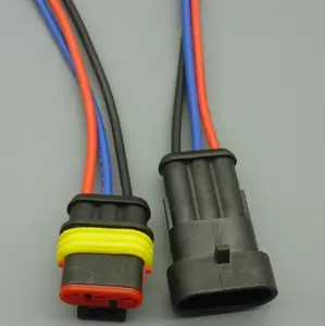 1.5 MILÍMETROS 3p Car Fio Conector Elétrico Plug plug Conectores De borracha de Silicone À Prova D' Água