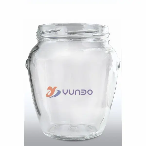 Grande Orico Jar, 580ml de capacidade, uma qualidade artesanal claro frasco de vidro com garganta do parafuso