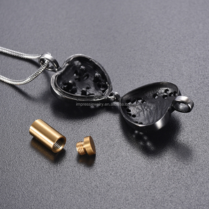 Zaijd9958 — médaillon gravé pour famille et animaux, collier, médaillon commémoratif, Always dans My Heart, décoration des cœurs, des gris et Urn, souvenir - Product Image 3