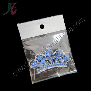Broche elegante de Metal dorado con diamantes de imitación, Tiara, corona, boda, fiesta, desfile