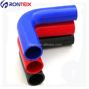 Tubo intrecciato in Silicone a 90 gradi/tubo in gomma siliconica arancione/tubo flessibile in Silicone