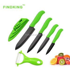 Ensemble de couteaux de cuisine à lame en céramique noire de marque FINDKING ensemble de couteaux de cuisine en céramique de zircone 3 "4" 5 "6" pouces + éplucheur + 4 couvertures - Product Image 3