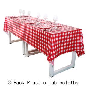 Confezione da 6 di Plastica Rosso e Bianco A Scacchi Tovaglie-6 Pack-Tavolo Da Picnic Copre