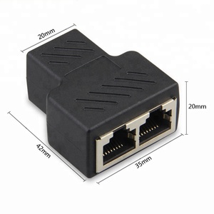 Extensor de extensión de <span class=keywords><strong>Cable</strong></span> <span class=keywords><strong>Lan</strong></span> hembra RJ45, 1 a 2 vías, Cat5e, Cat6, RJ45, 1 a 2 puertos, divisor de adaptador Ethernet - Product Image 6