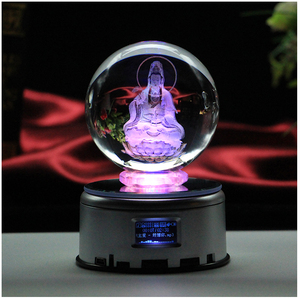 Budista 3d bola de cristal interior mirada Buda Shakyamuni Buda regalo de la decoración - Product Image 2