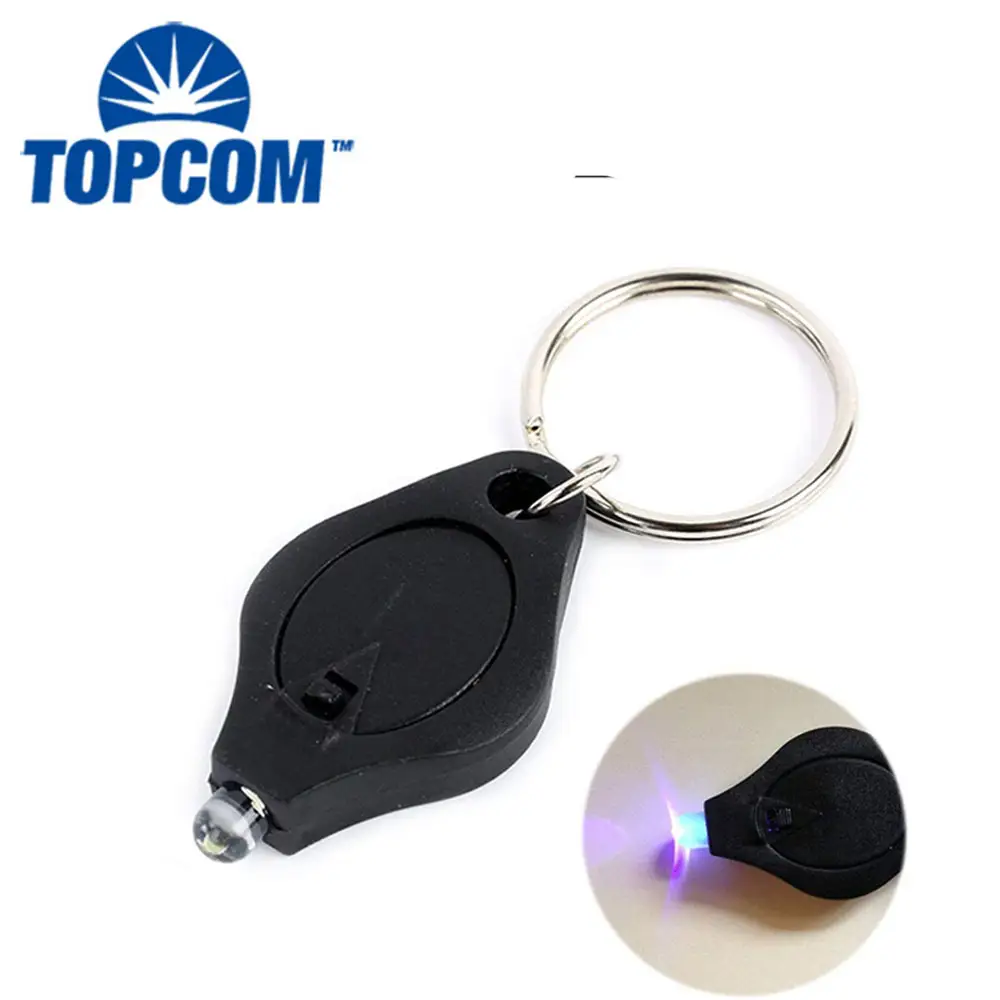 Werbe geschenk Mini LED Schlüssel bund 365nm UV-Licht Schlüssel bund