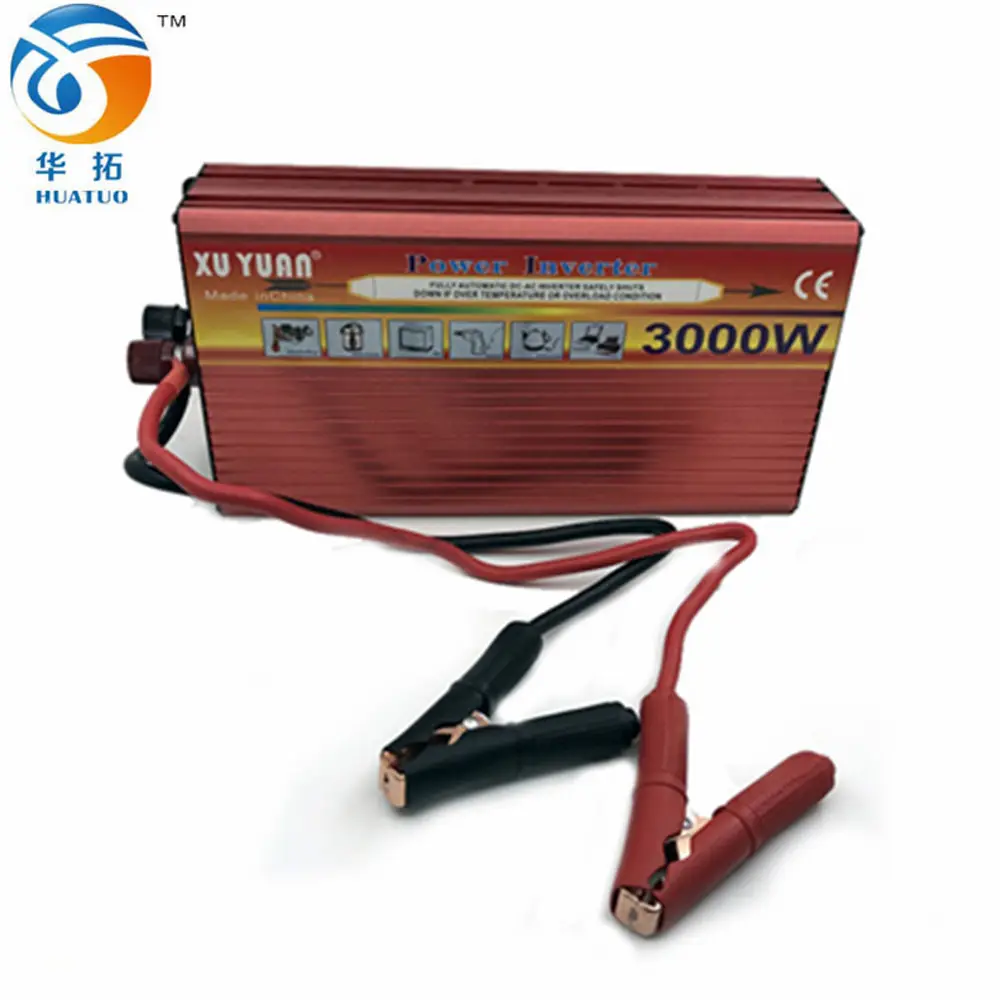 차량 2000W 자동차 전원 인버터 컨버터 DC 12V AC 220V USB 어댑터 휴대용 전압 변압기 자동차