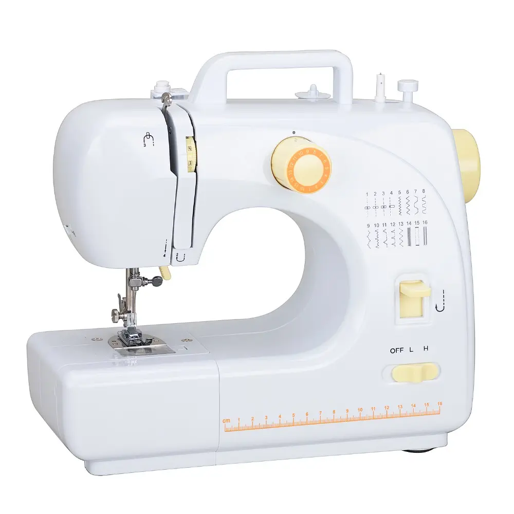 Vof mini máquina de costura overlock doméstica, aparelho de botões para uso doméstico fhsm 508