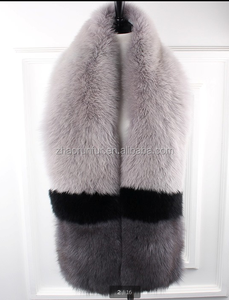 Luxe Long Naturel Blanc Bleu <span class=keywords><strong>Fourrure</strong></span> De Renard Étole Boa Châle Wrap Femmes Écharpe De <span class=keywords><strong>Fourrure</strong></span> De Renard - Product Image 5