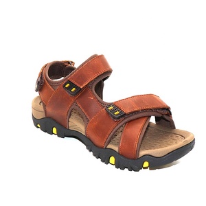 ファクトリーダイレクトファッションブラウンEVAトップグレードレザーメンズサンダル - Product Image 2