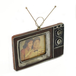 Cornice Portafoto Vintage <span class=keywords><strong>in</strong></span> Metallo Creativo, Decorazione Antica a Forma di TV per Amanti, Cornice da Scrivania, <span class=keywords><strong>Regalo</strong></span> di Compleanno - Product Image 4
