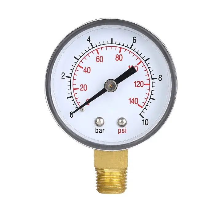 high quality 40mm Molded case brass connection bottom pressure gauge 10 bar