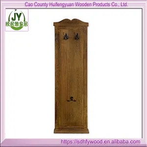 Confortável e prático roupas Cabide de Madeira Cabide de Parede Ganchos 6 Marrom Clássico Estilo Hall de Entrada