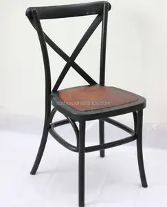 Desain baru luar RESIN crossback kursi/restoran stackable kursi makan