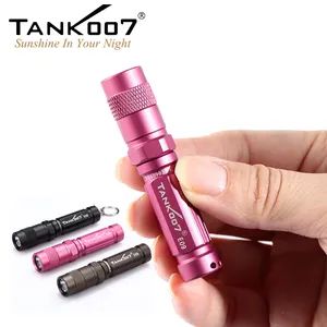 Tank007 E09 Most Popular Gift metal box packed most powerful mini flashlight torch with keychain