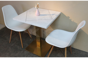 โต๊ะร้านอาหารหินอ่อนเทียมเก้าอี้และโต๊ะคาเฟ่เชิงพาณิชย์ - Product Image 5