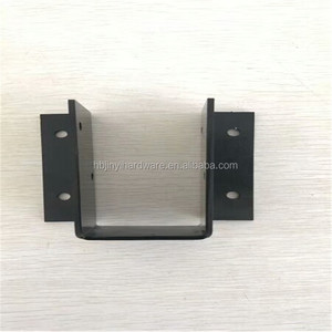 Single Joist Hanger <strong>Bracket</strong> <strong>Black</strong> Painted Made of Galvanized Steel for Wooden Connectors Used in Construction - Product Image 3