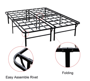 Лучшая цена легкая сборка Королевский размер металлическая складная кровать в американском стиле дешевая прочная и долговечная - Product Image 5