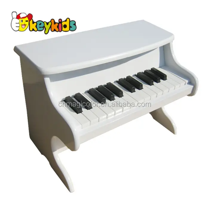 Mini teclado de brinquedo de madeira, teclado de piano para bebê w07c016