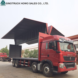 Sinotruk 380hp 8x4 12 Roues 50 tonnes Euro 4 Howo a7 Aile Van Ouvert Boîte De Camion De Cargaison