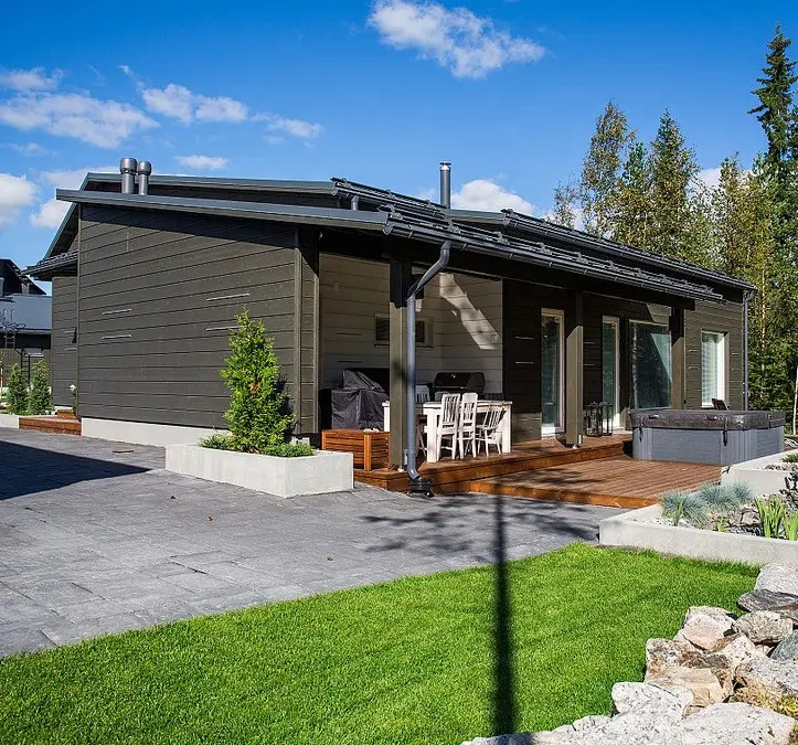 Maison de chalet de bungalow en bois préfabriquée à ossature en acier léger avec norme AU NZ US EN BS CA