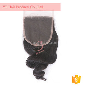 Gros cheveux Indiens lâche vague de dentelle fermeture pas cher dentelle fermeture avec 100% cheveux humains péruvienne cheveux dentelle fermeture - Product Image 2