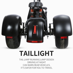 Лучшая цена скутер три колеса велосипеда с 2 сиденье горячей продажи 3-х колесный электрический скутер citycoco x7 3 колесный мотоцикл Скутер - Product Image 6