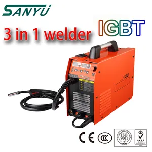 Sanyu MIG-130 MIG/TIG/MMA 3 en 1 inversor máquina de soldadura MIG soldador