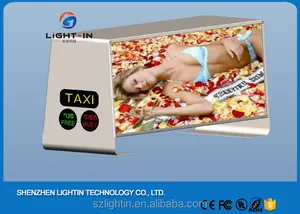 P5 Publicidad de Vídeo LLEVÓ la Muestra Del Panel Del Techo Del Taxi 3G WIFI Taxi Publicidad Caja de Luz