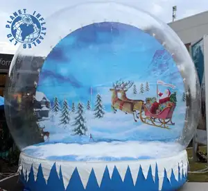 3 Meter inflatable snow globe photo Tent, Christmas Snow Globe Bubble Inflatable Tent, Inflatable human snow globe for sale