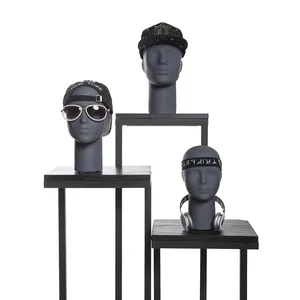 Tête de Mannequin pour hommes, pour affichage des lunettes, modèle noir bon marché, vente en gros