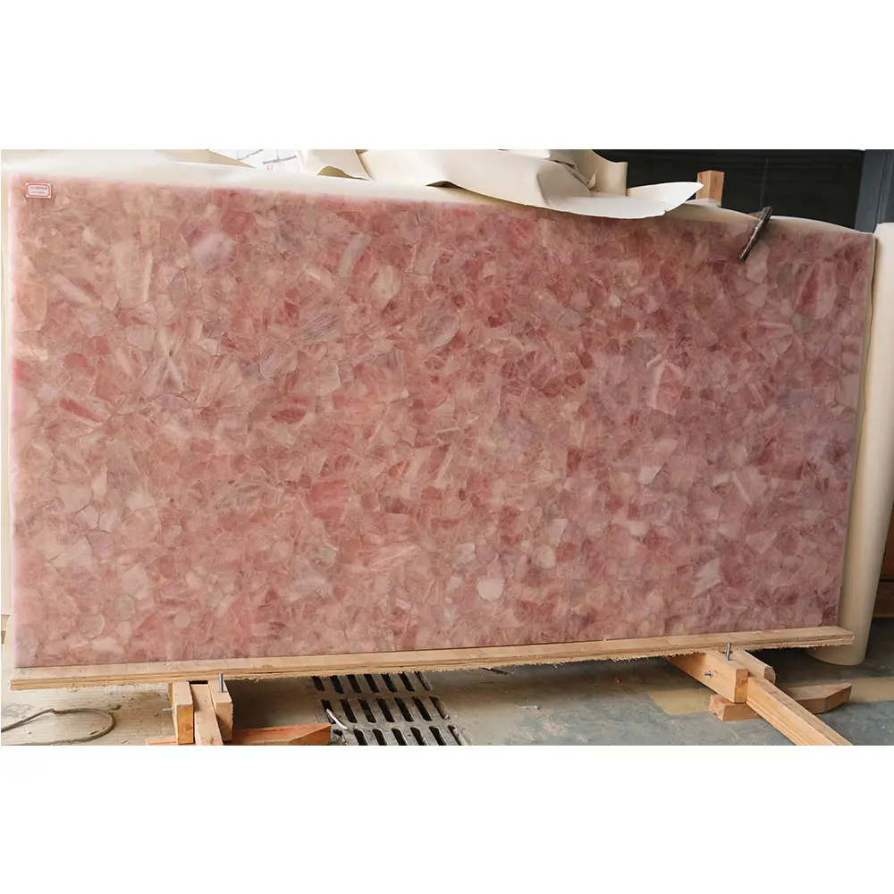 Pedra preciosa natural rosa quartzo natural chaveiro, pedra coral natural ao ar livre telha