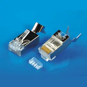 XL-523 China supplier supply popular product cat 7 sftp rj45 shielded conector plug with tail clip