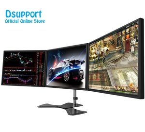 <span class=keywords><strong>Support</strong></span> de bureau en alliage d'aluminium pour trois moniteurs, compatible avec les supports et les chariots TV - Product Image 3
