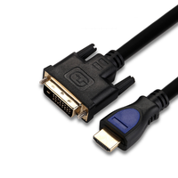 Sampel Gratis Logo Kustom HD ke DVI 24+1 Adapter 1.5M 1080p Konverter hd ke Kabel Dvi untuk Komputer TV
