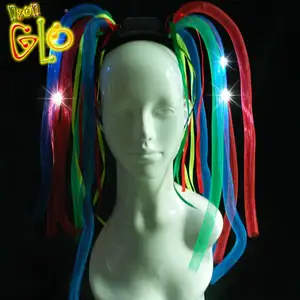 LED light up noodle headband dread hairband