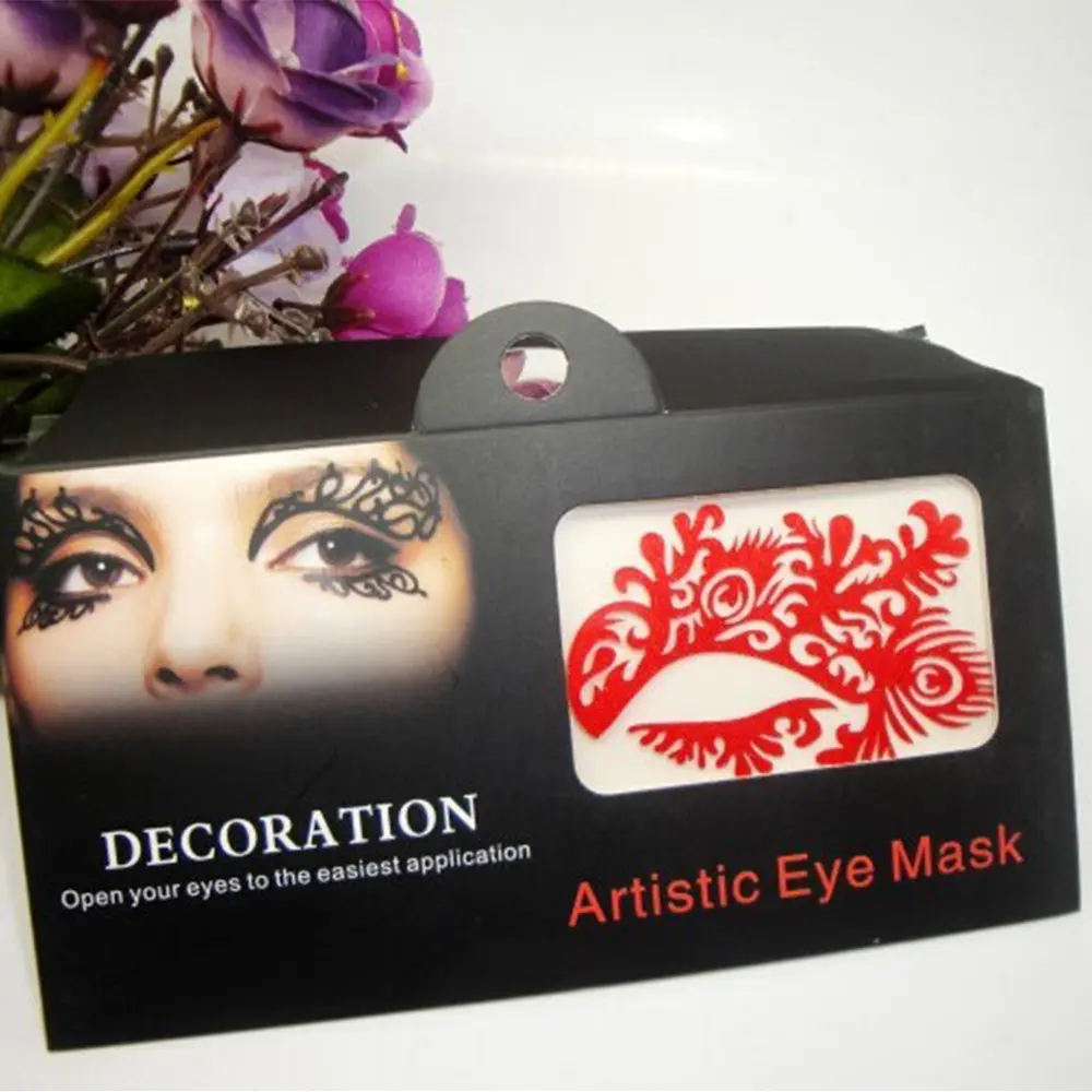 masquerade sticker Hot Sexy Lace Mask Masquerade Fancy Costume Party Ball Hollow Flower Eye Mask
