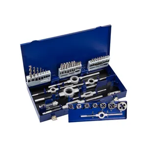 44Pcs Juego Machos Y Terrajas Metric Thread Taps and Dies Set for Thread Tapping and Cutting in Metal Box