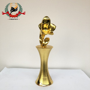 Custom metal flower stand Golden Morning <strong>Glory</strong> Shape Awards Metal Decorative Flowers Trophy - Product Image 1