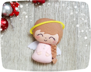 Decorazioni Natalizie <span class=keywords><strong>in</strong></span> Tessuto, Bambola Vintage Shabby Chic, Elfo di <span class=keywords><strong>Feltro</strong></span>, Angelo Natalizio <span class=keywords><strong>in</strong></span> Stoffa - Product Image 2