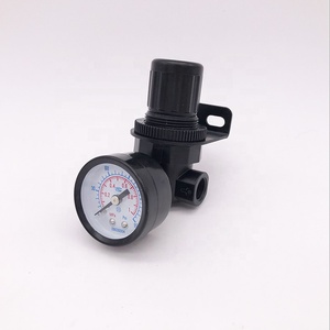 GOGO Air pressure regulator Mindman type pneumatic NAR-200 Rc 1/4" tubular regulator pressure gauge and a bracket