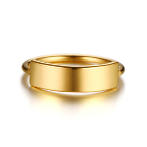 Bijoux en or 14 carats de haute qualité, vente en gros, bague personnalisée gravée avec un nom pour femmes - Product Image 3