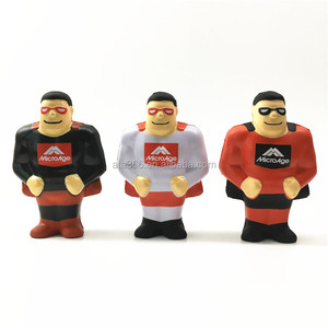 1 <span class=keywords><strong>Promotion</strong></span> Stress Ball Benutzer definiertes Logo für Kinder PU Schaum Stress Ball Benutzer definierte Form Super Hero Logo Design Spielzeug Stress Ball - Product Image 1