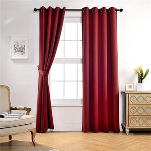 Tende Oscuranti Isolanti a <span class=keywords><strong>2</strong></span> Pannelli Colore Rosso Resistenti al Sole per Soggiorno e Camera da Letto - Product Image 2