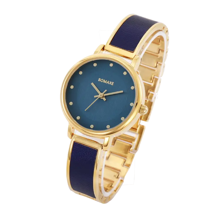 Kustom jam tangan wanita quartz klasik gelang Aloi murah bulat modis baru
