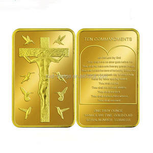 Sıcak satış 1oz altın kaplama <span class=keywords><strong>tungsten</strong></span> altın barlar 24k altın kaplı külçe bar - Product Image 6